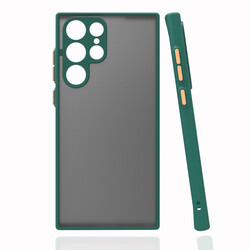 Galaxy S22 Ultra Case Zore Hux Cover Dark Green