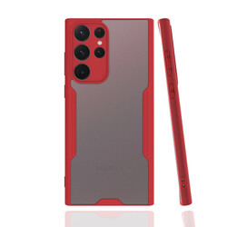 Galaxy S22 Ultra Case Zore Parfe Cover Red