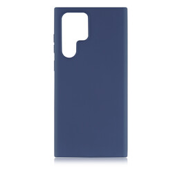 Galaxy S22 Ultra Case Zore Premier Silicon Cover Navy blue