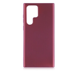 Galaxy S22 Ultra Case Zore Premier Silicon Cover Plum