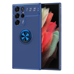 Galaxy S22 Ultra Case Zore Ravel Silicon Cover Blue
