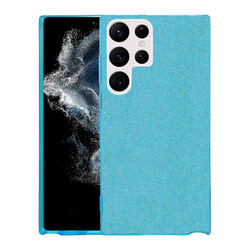 Galaxy S22 Ultra Case Zore Shining Silicon Blue