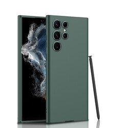 Galaxy S22 Ultra Case Zore Silicon Kıpta Cover Dark Green