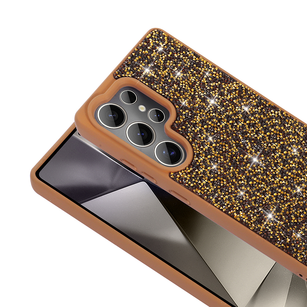 Galaxy S22 Ultra Kılıf Parlak Taşlı Tasarım Zore Pırlanta Kapak - 17
