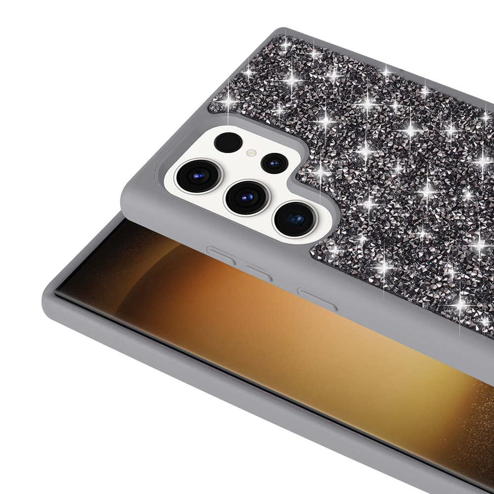 Galaxy S22 Ultra Kılıf Parlak Taşlı Tasarım Zore Pırlanta Kapak - 8