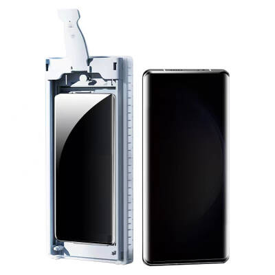 Galaxy S22 Ultra Zore Uygulama Aparatlı 6in1 Easy Privacy Body Ekran Koruyucu Siyah