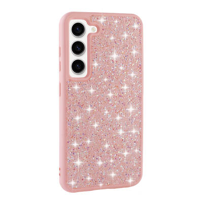 Galaxy S23 Case Shiny Stone Design Zore Diamond Cover Pink