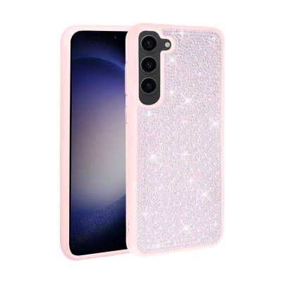 Galaxy S23 Case Shiny Stone Design Zore Stone Cover Pink