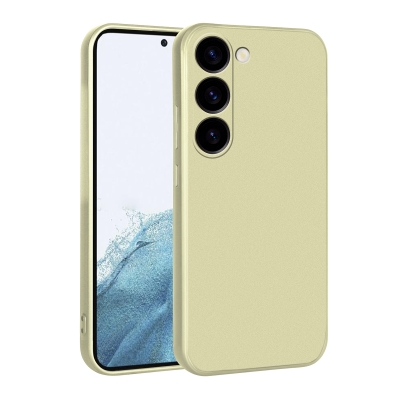 Galaxy S23 Case Zore Premier Silicone Cover Gold