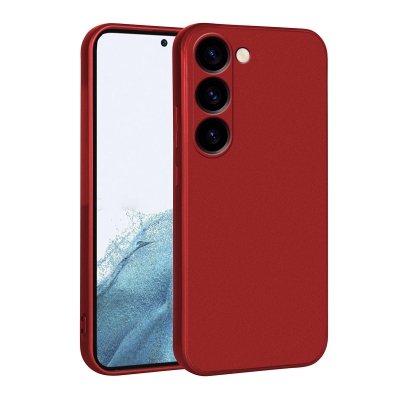 Galaxy S23 Case Zore Premier Silicone Cover Red