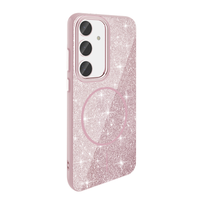 Galaxy S23 FE Case Magsafe Charging Shining Sety Zore Okso Cover Pink