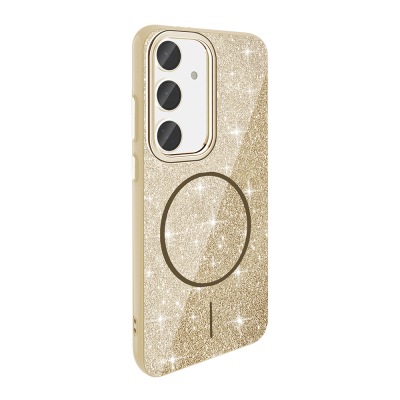 Galaxy S23 FE Case Magsafe Charging Shining Sety Zore Okso Cover Gold