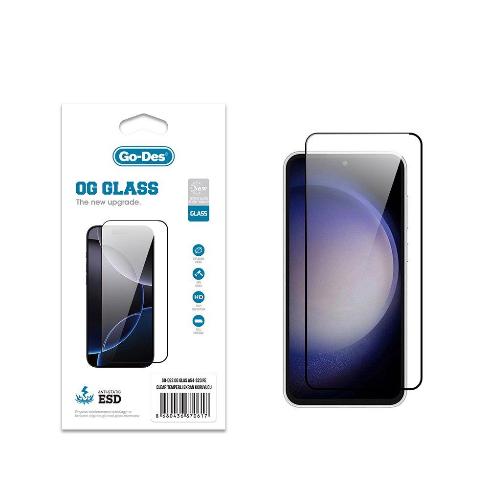 Galaxy S23 FE Go Des OG Glass Antistatic Tempered Glass Screen Protector - 1