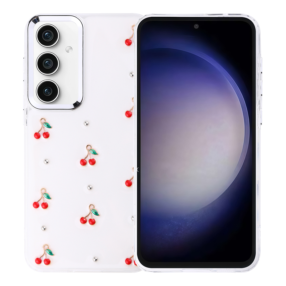Galaxy S23 FE Kılıf Airbag Tasarımlı Simli Şeffaf Zore Kutup Kapak - 1