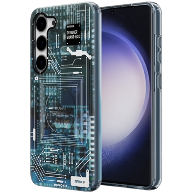 Galaxy S23 Kılıf YoungKit Technology Serisi Kapak Mavi