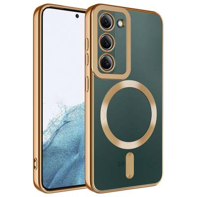 Galaxy S23 Plus Case with Magsafe Wireless Charging Zore Setro Silicone Gold