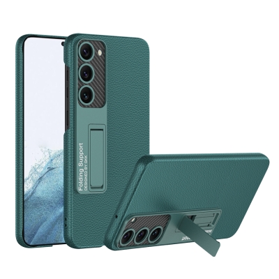 Galaxy S23 Plus Case Zore Kıpta Stand Cover Dark Green