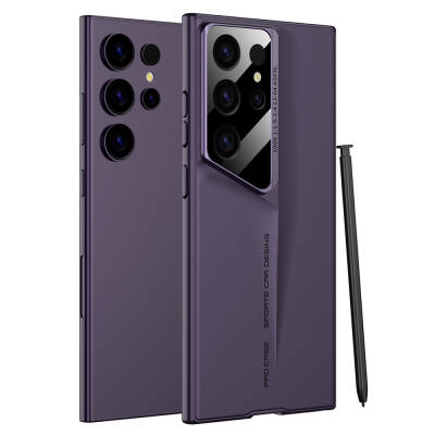 Galaxy S23 Ultra Case Ultra Thin Camera Protected Hard Rubber Zore Procase Cover Purple