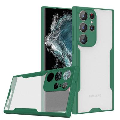 Galaxy S23 Ultra Case Zore Parfe Cover Dark Green
