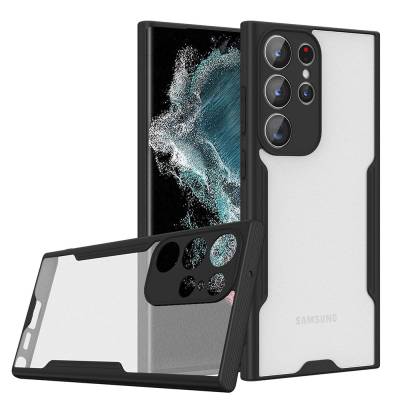 Galaxy S23 Ultra Case Zore Parfe Cover Black