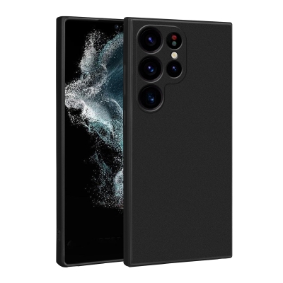 Galaxy S23 Ultra Case Zore Premier Silicone Cover Black