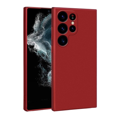 Galaxy S23 Ultra Case Zore Premier Silicone Cover Red
