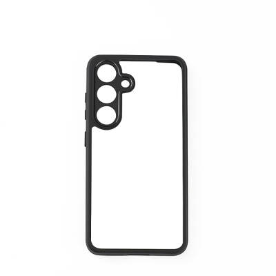 Galaxy S24 Case Camera Protected Transparent Back Surface Zore New Roll Cover Black