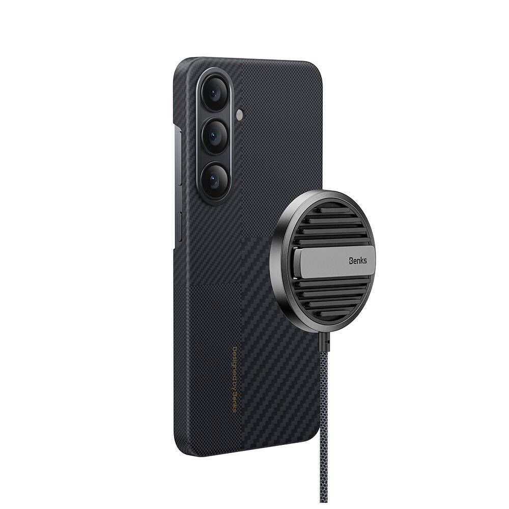 Galaxy S24 Case M-safe Charging Feature Carbon Fiber Benks Montage ArmorAir Kevlar Cover - 3