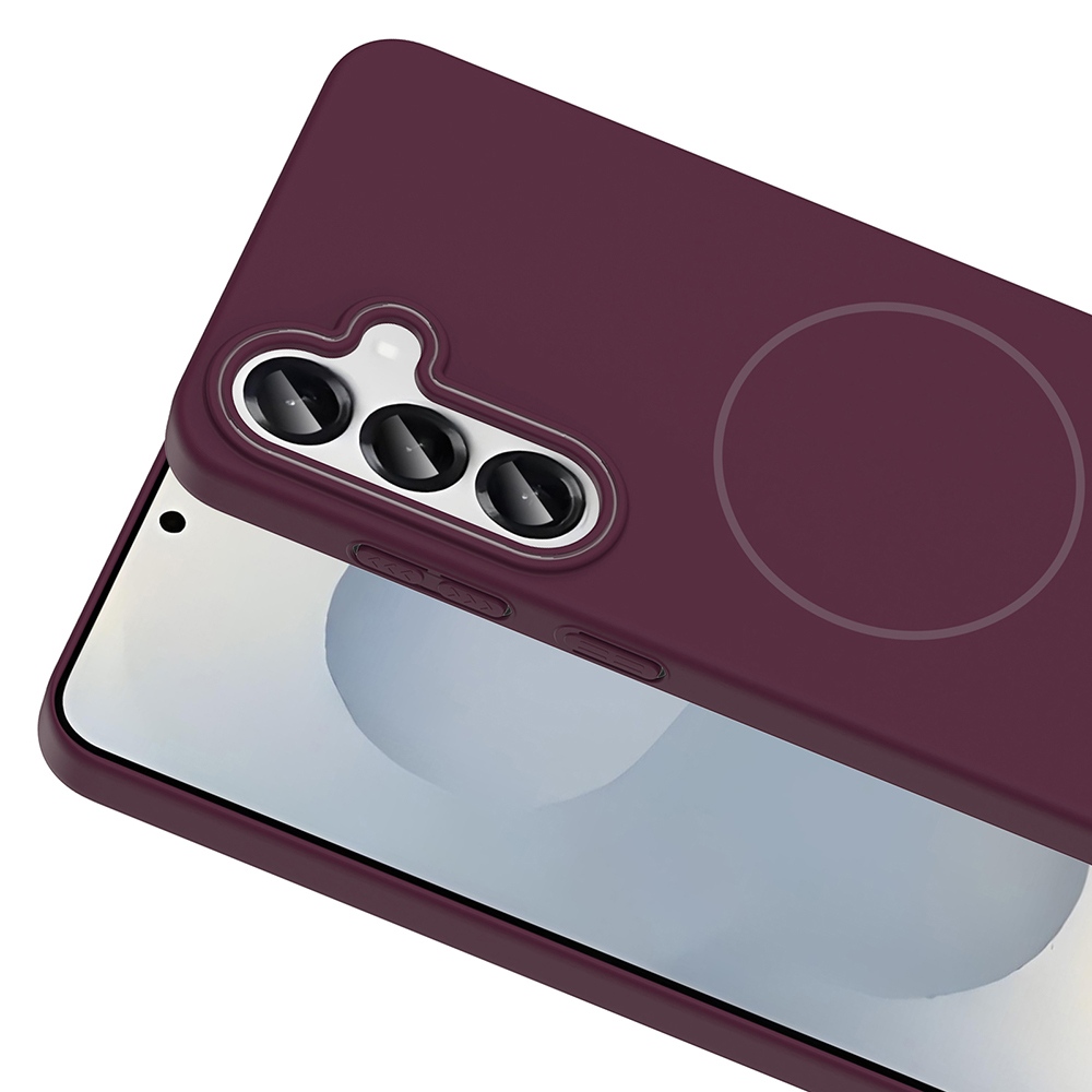 Galaxy S24 Case Magsafe Charging Feature Zore Ruby Silicone Cover - 15