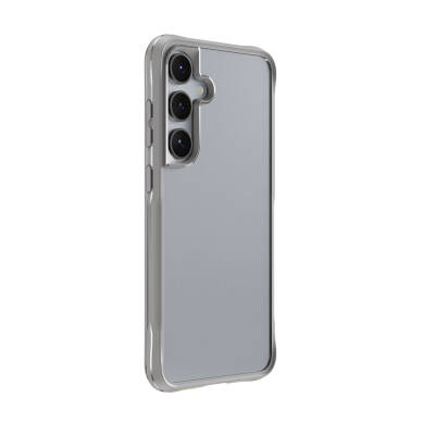 Galaxy S24 Case Transparent Hard PC Back Surface Design Zore Edo Cover Grey