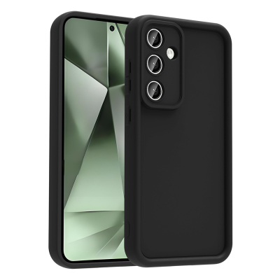 Galaxy S24 Fe Case Camera Protected Zore Ananas Cover Black