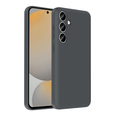 Galaxy S24 FE Case Camera Protection Card Holder Zore Vitra Cover Grey