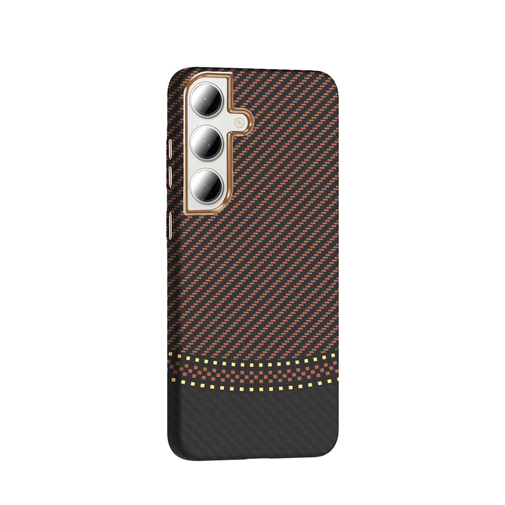 Galaxy S24 FE Case M-safe Charging Feature Carbon Fiber Look Zore Gros Cover - 10