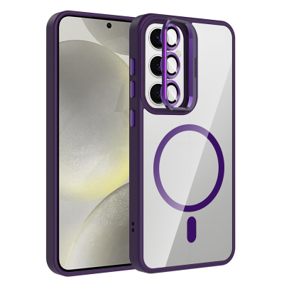 Galaxy S24 FE Case Stand Camera Lens Gift M-Safe Charging Feature Zore Etro Cover Derin Mor