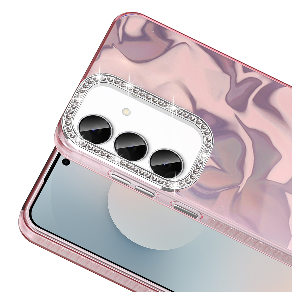 Galaxy S24 FE Case with Airbag, Shiny Stone Detail Design, Zore Esila Cover - 4