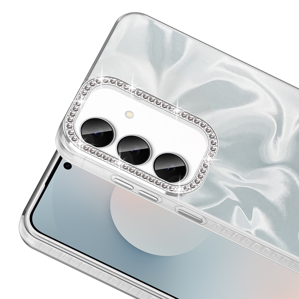 Galaxy S24 FE Case with Airbag, Shiny Stone Detail Design, Zore Esila Cover - 7