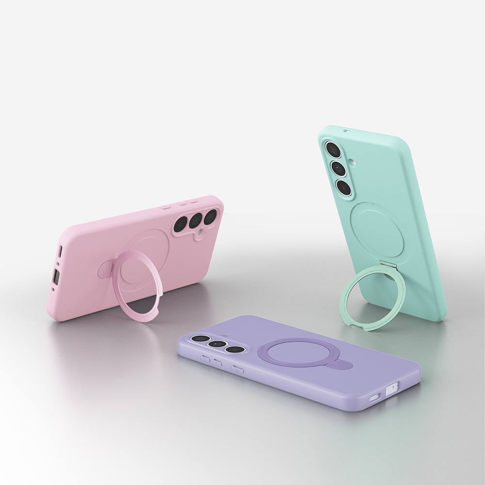Galaxy S24 FE Case Zore Samara Cover with M-safe Charging Stand - 8