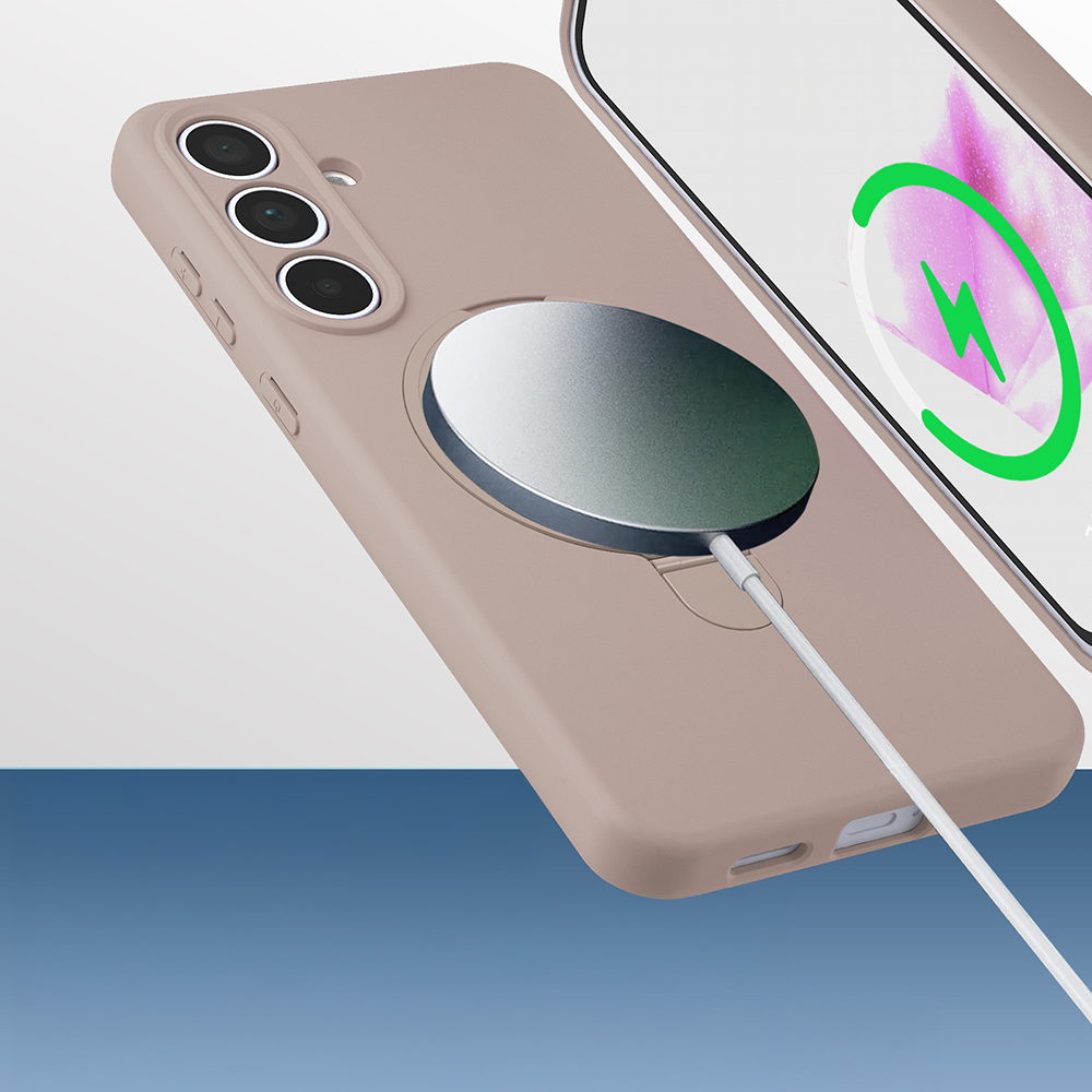 Galaxy S24 FE Case Zore Samara Cover with M-safe Charging Stand - 9