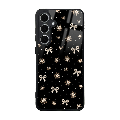 Galaxy S24 FE Kılıf Kamera Korumalı Desenli Zore Lusi Kapak Gold Fiyonk