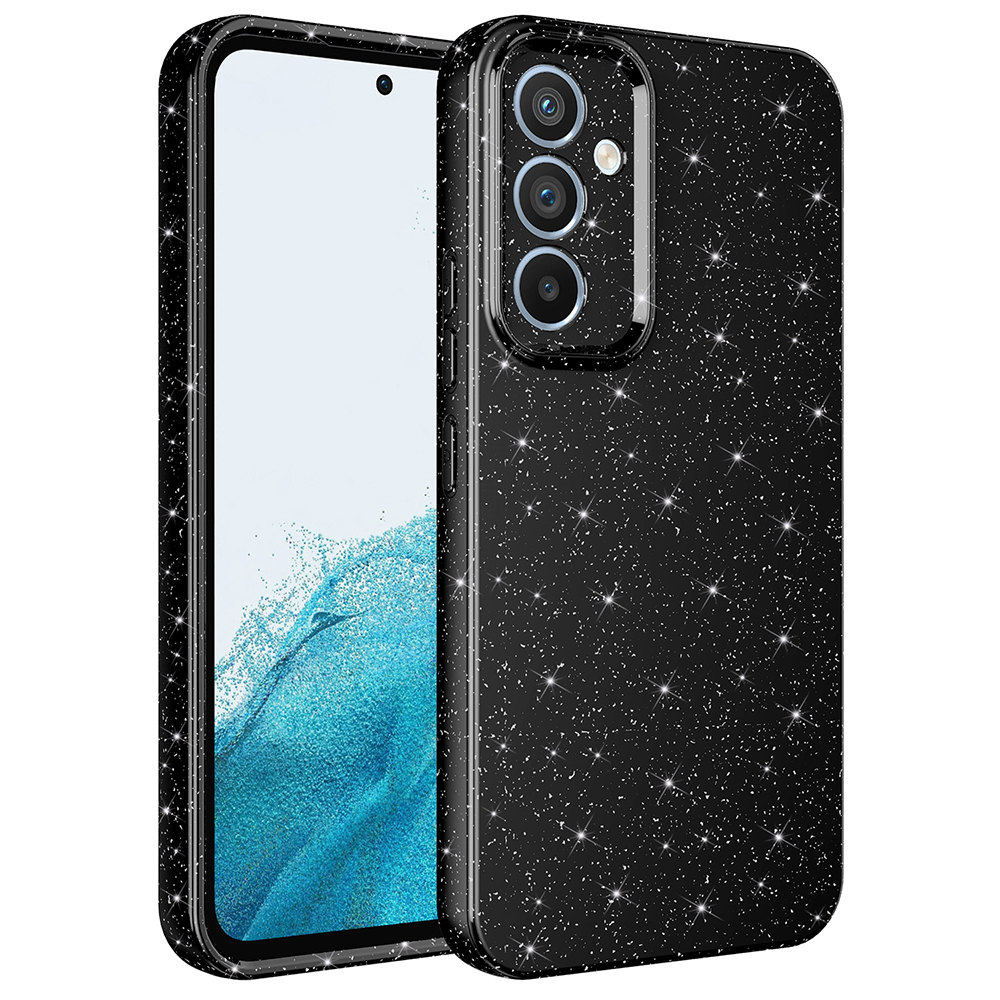 Galaxy S24 FE Kılıf Kamera Korumalı Simli Lüks Zore Koton Kapak - 4