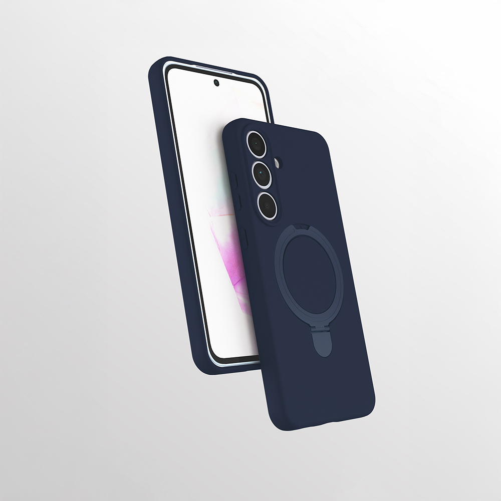Galaxy S24 FE Kılıf M-safe Şarj Özellikli Standlı Zore Samara Kapak - 5