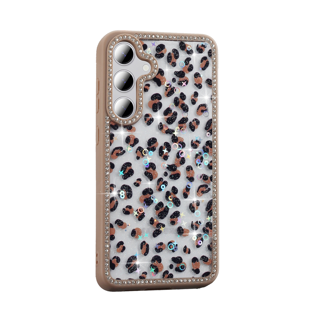 Galaxy S24 FE Kılıf Taşlı ve Simli Tasarım Zore Azra Kapak - 5