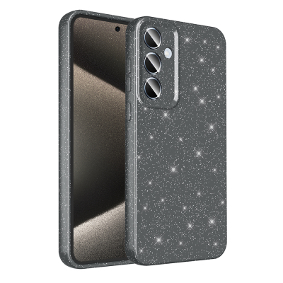 Galaxy S24 Plus Case Camera Protected Silvery Luxury Zore Koton Cover Grey