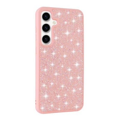 Galaxy S24 Plus Case Shiny Stone Design Zore Diamond Cover Pink