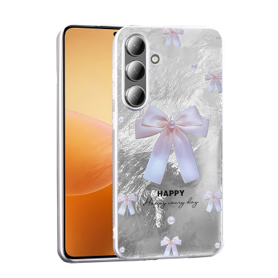 Galaxy S24 Plus Kılıf Desenli Zore Mep Kapak İncili Fiyonk
