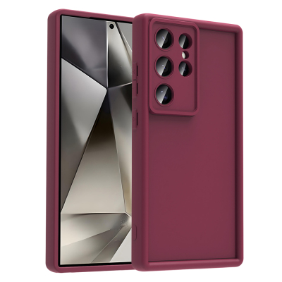 Galaxy S24 Ultra Case Camera Protected Zore Ananas Cover Plum