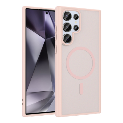 Galaxy S24 Ultra Case M-safe Charging Feature Zore Ballet Flat Cover Pink