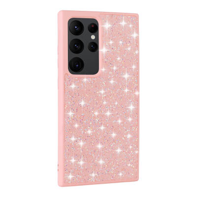 Galaxy S24 Ultra Case Shiny Stone Design Zore Diamond Cover Pink