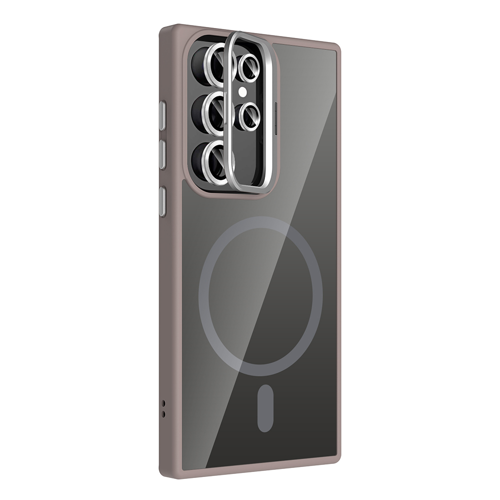 Galaxy S24 Ultra Case Stand Camera Lens Gift M-Safe Charging Feature Zore Etro Cover - 14