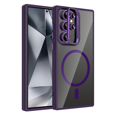Galaxy S24 Ultra Case Stand Camera Lens Gift M-Safe Charging Feature Zore Etro Cover Derin Mor